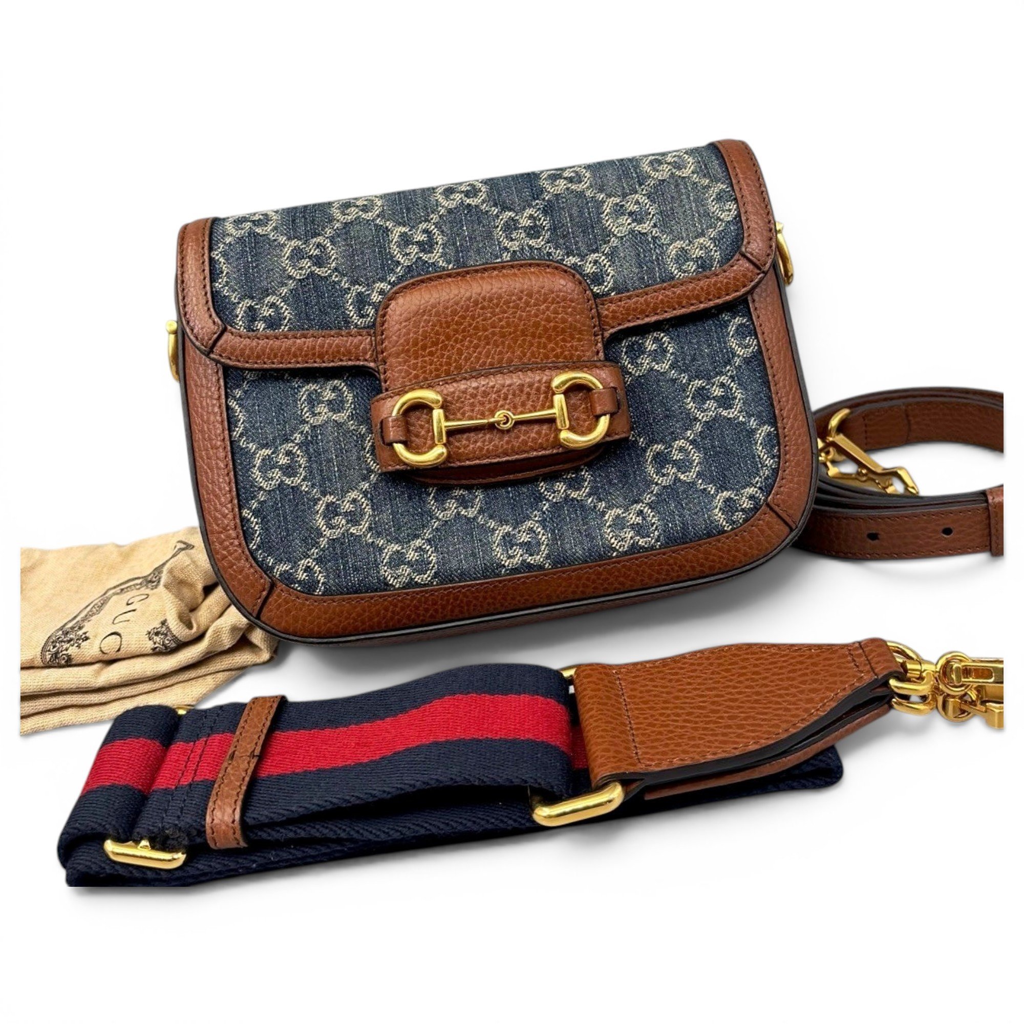Horsebit 1955 Flap leather handbag