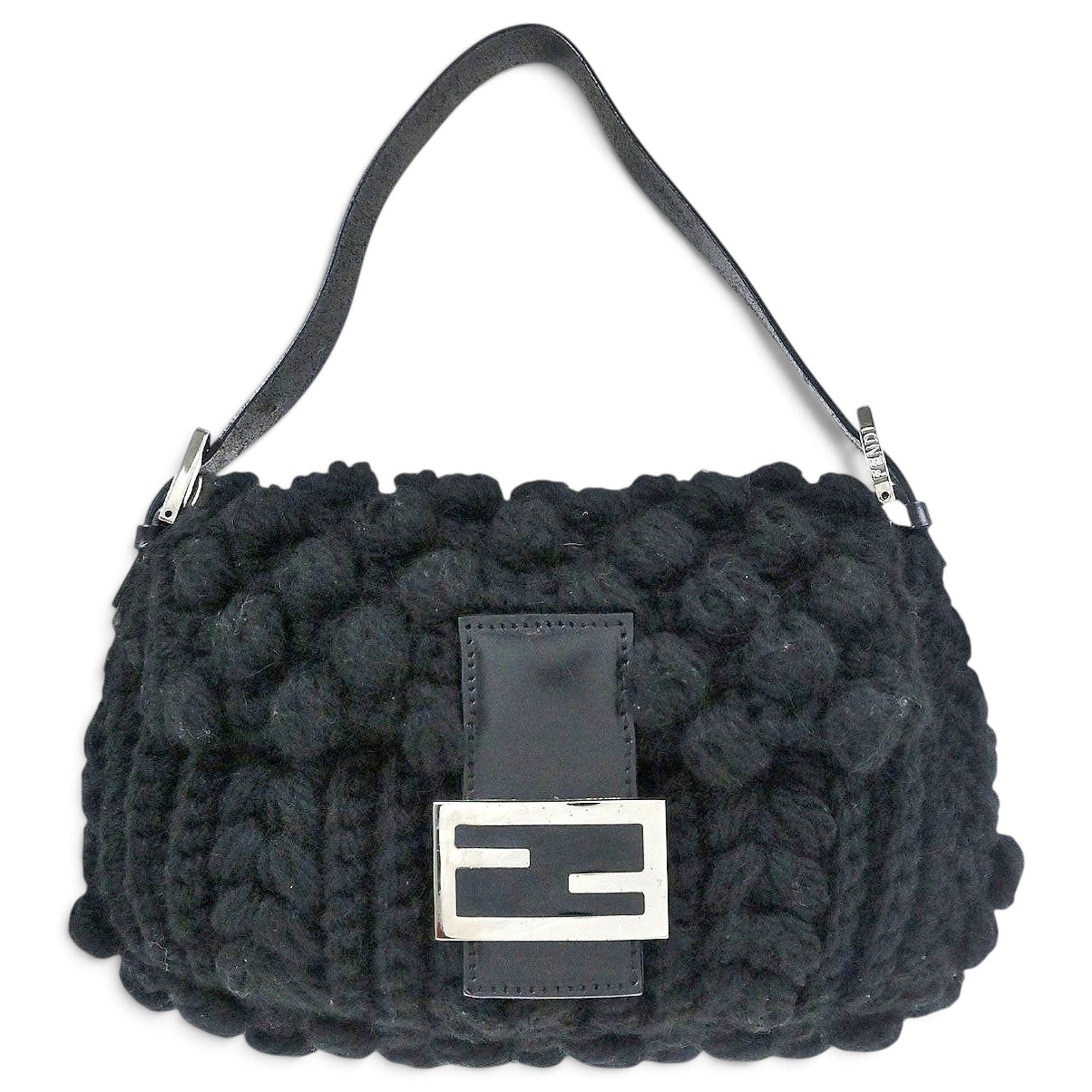 Baguette wool handbag