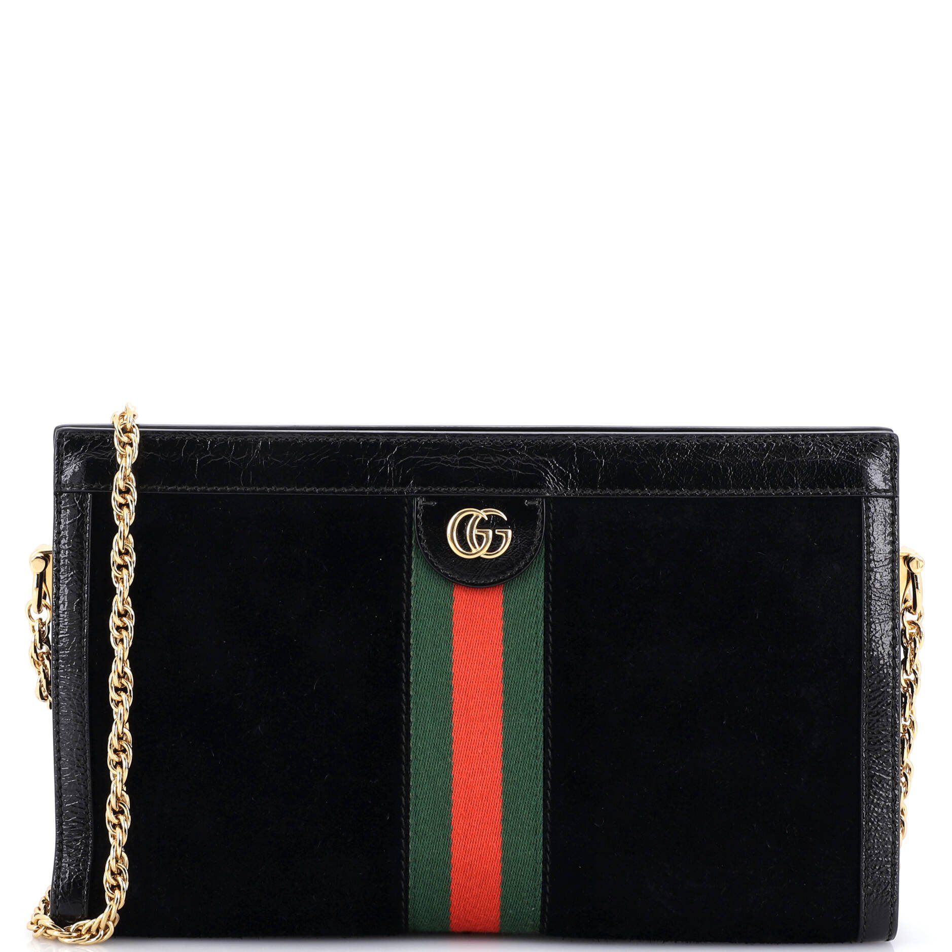Ophidia Chain Shoulder Bag Suede Medium