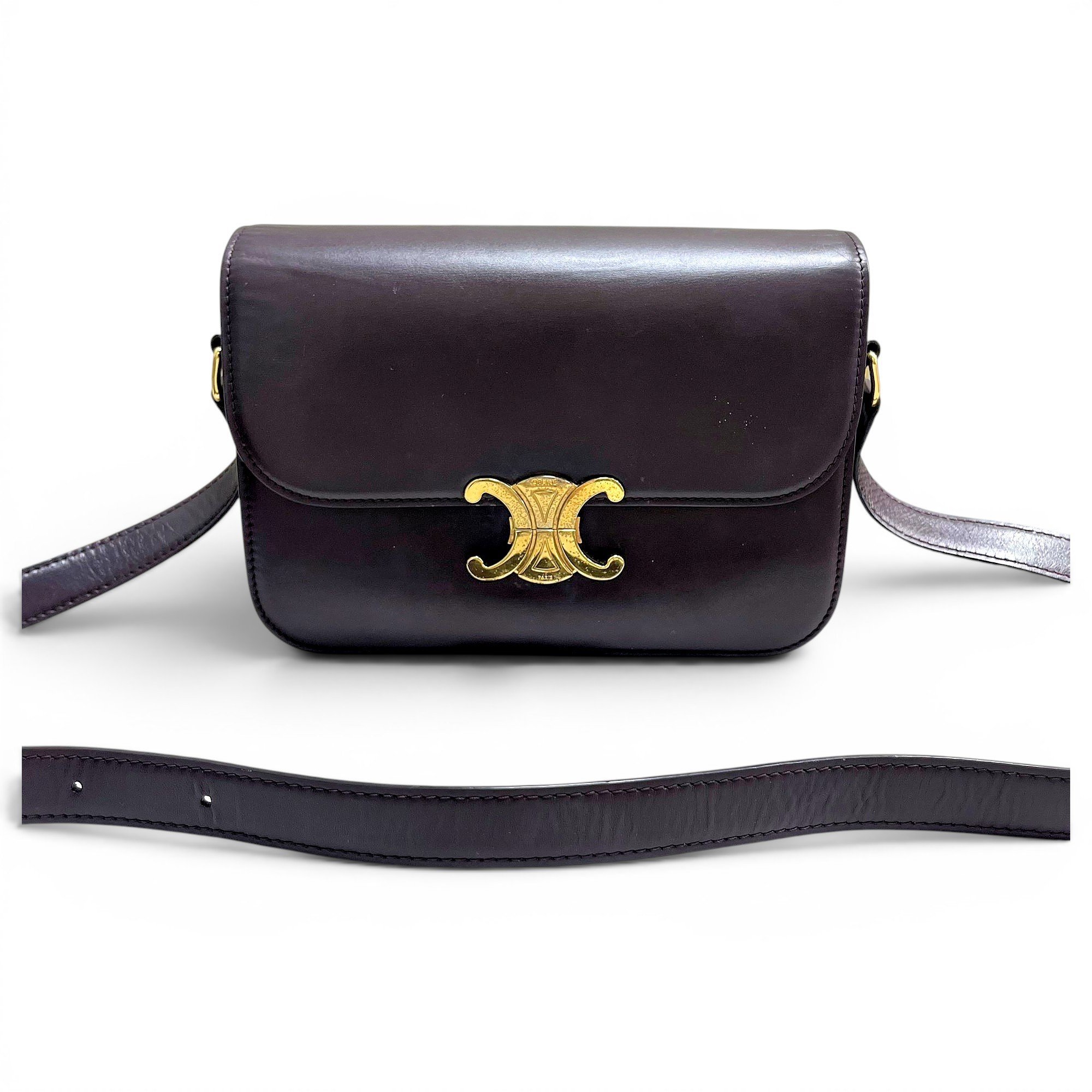 Triomphe leather handbag