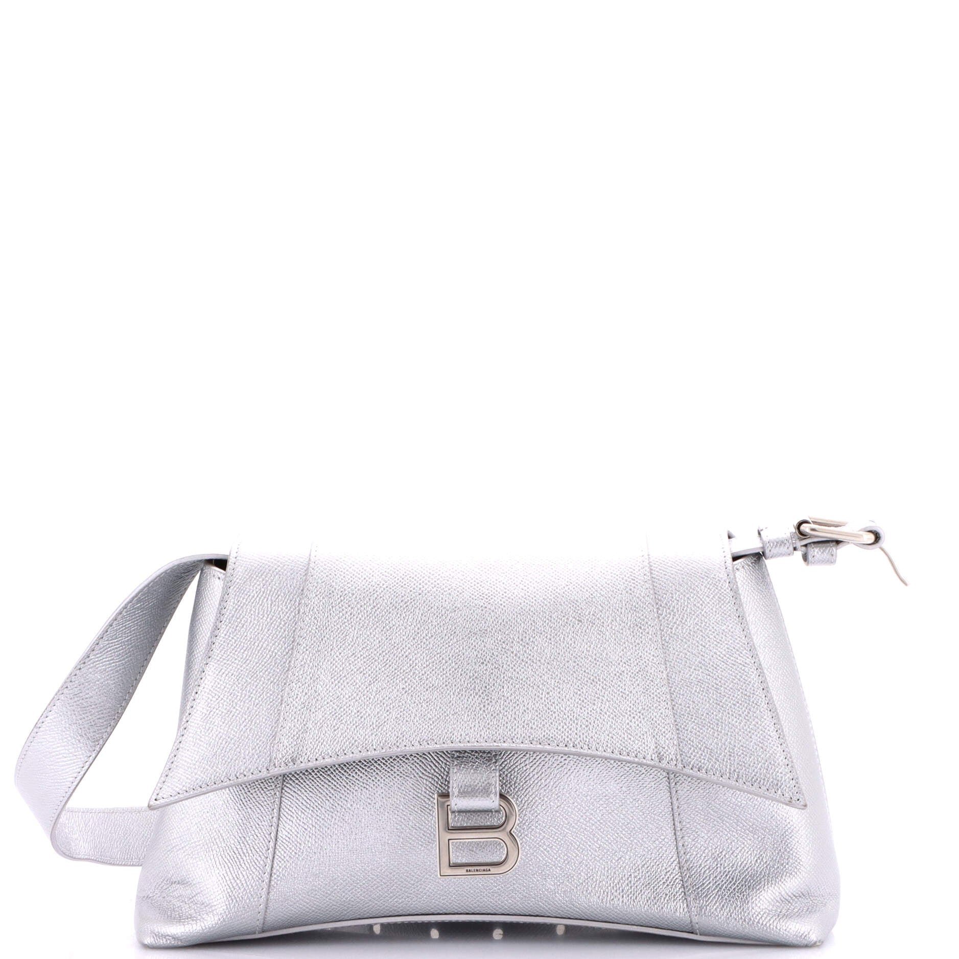 Balenciaga Downtown Soft Hourglass Shoulder Bag Leather Small