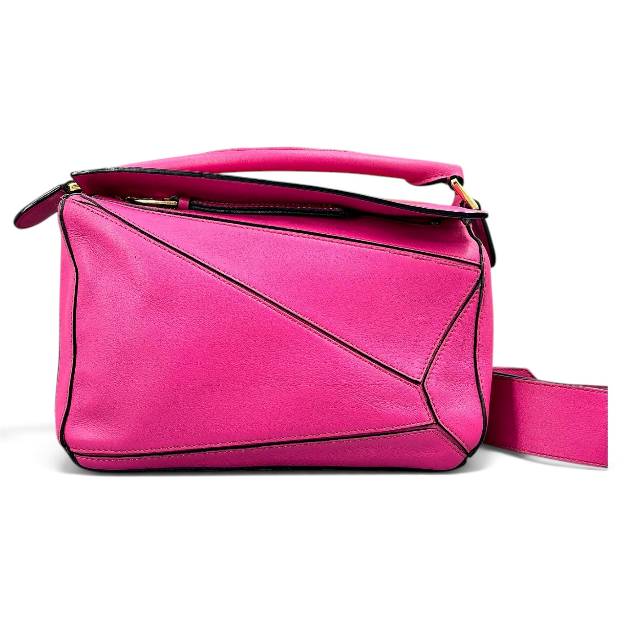 Puzzle leather handbag