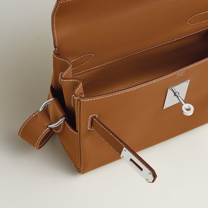 Gold Kelly Messenger Bag