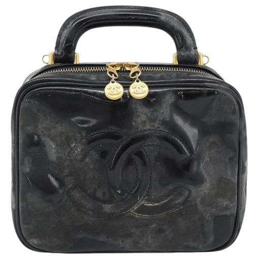 Chanel Vanity patent leather handbag