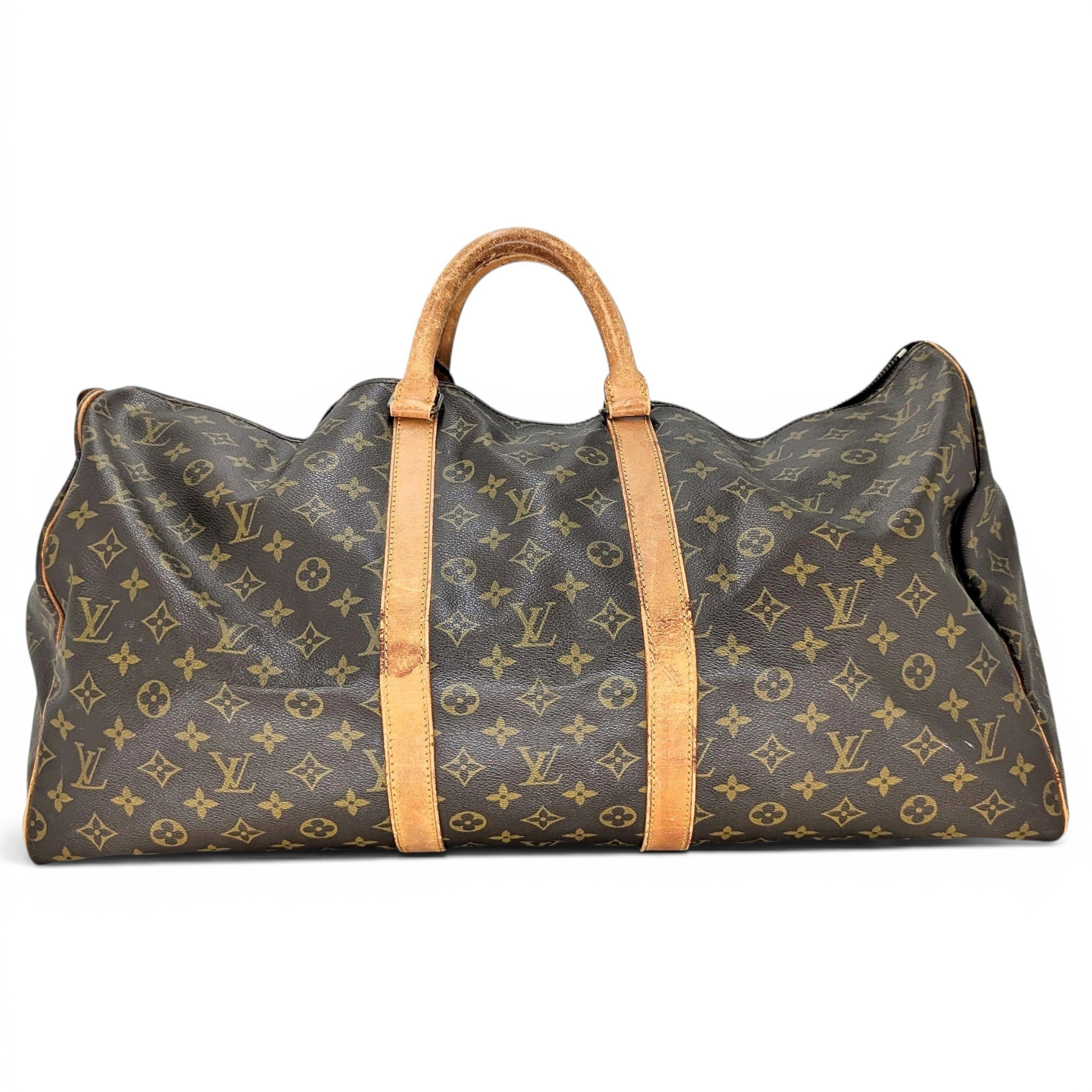 Keepall leather travel bag