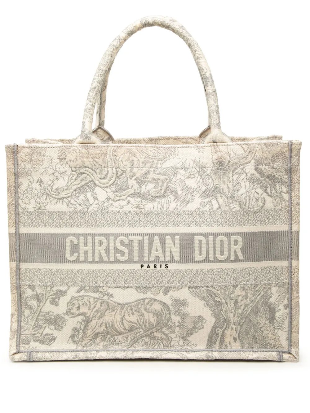 Dior 2020 Medium Canvas Embroidered Dioriviera Toile De Jouy Book tote bag