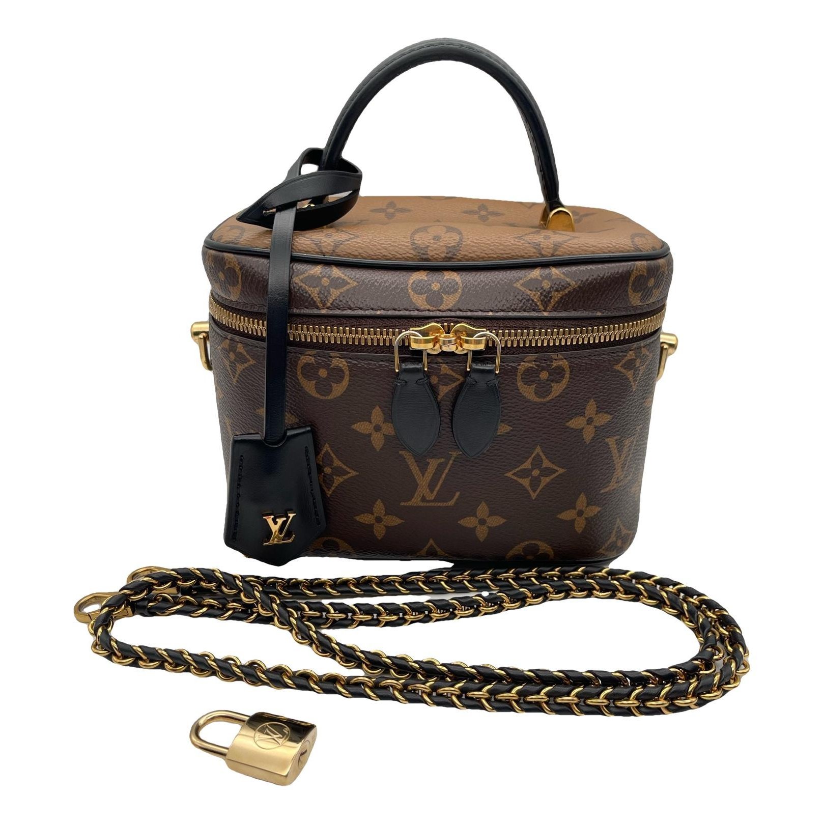 Vanity leather handbag