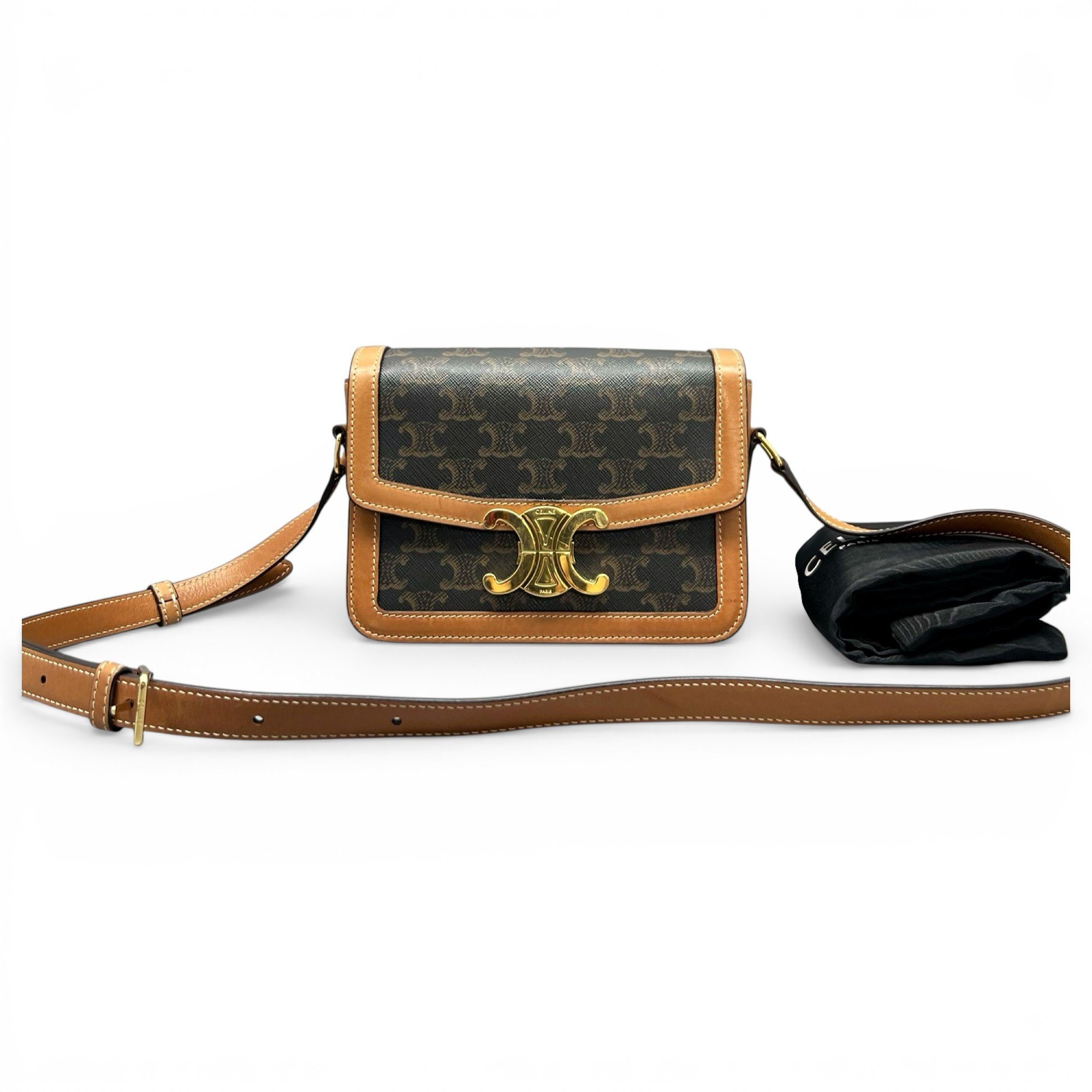 Triomphe leather crossbody bag
