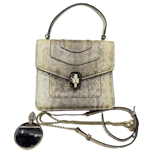 Serpenti leather handbag