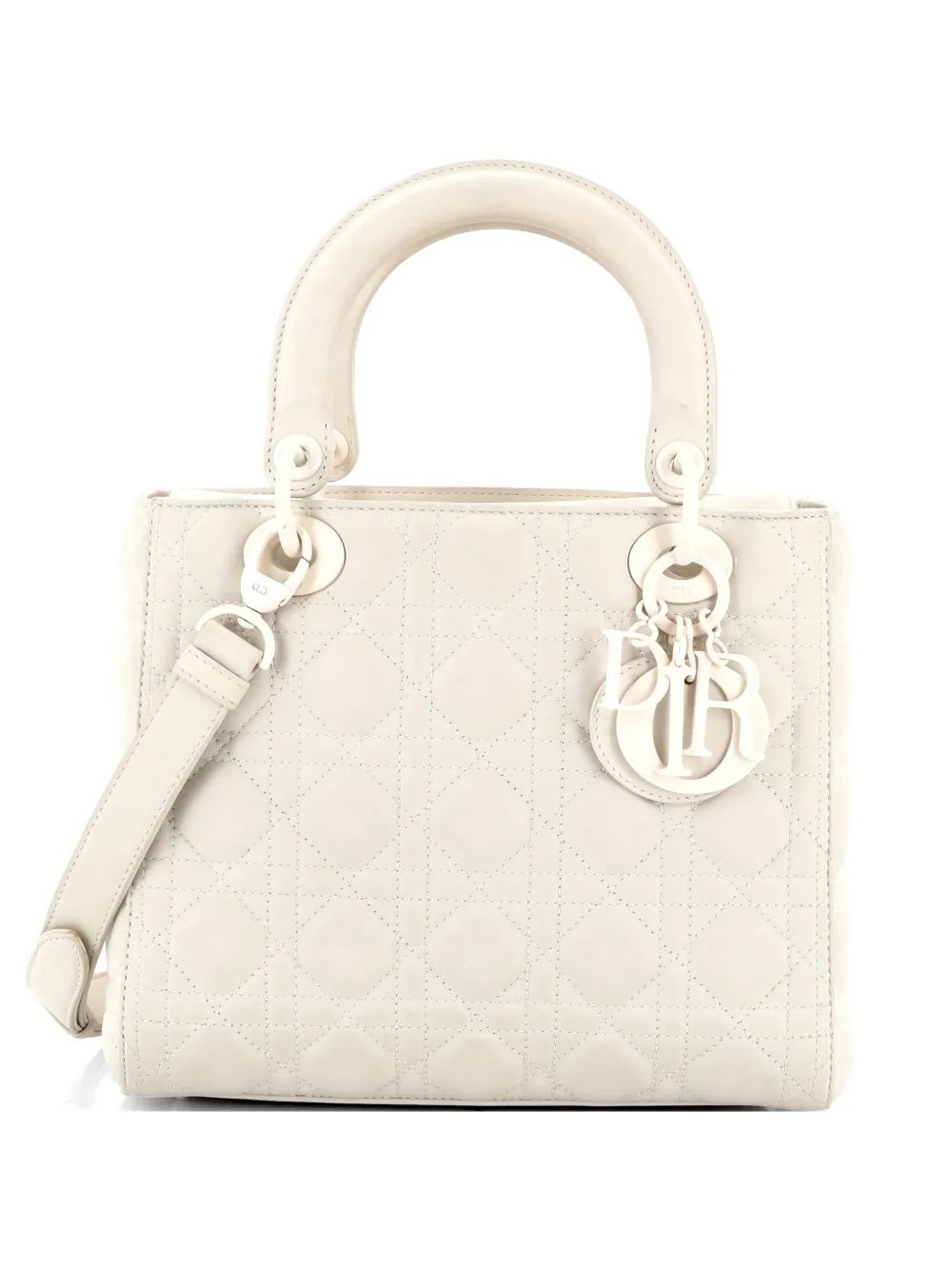 Ultra Matte Lady Dior Bag Cannage Quilt Calfskin Medium satchel