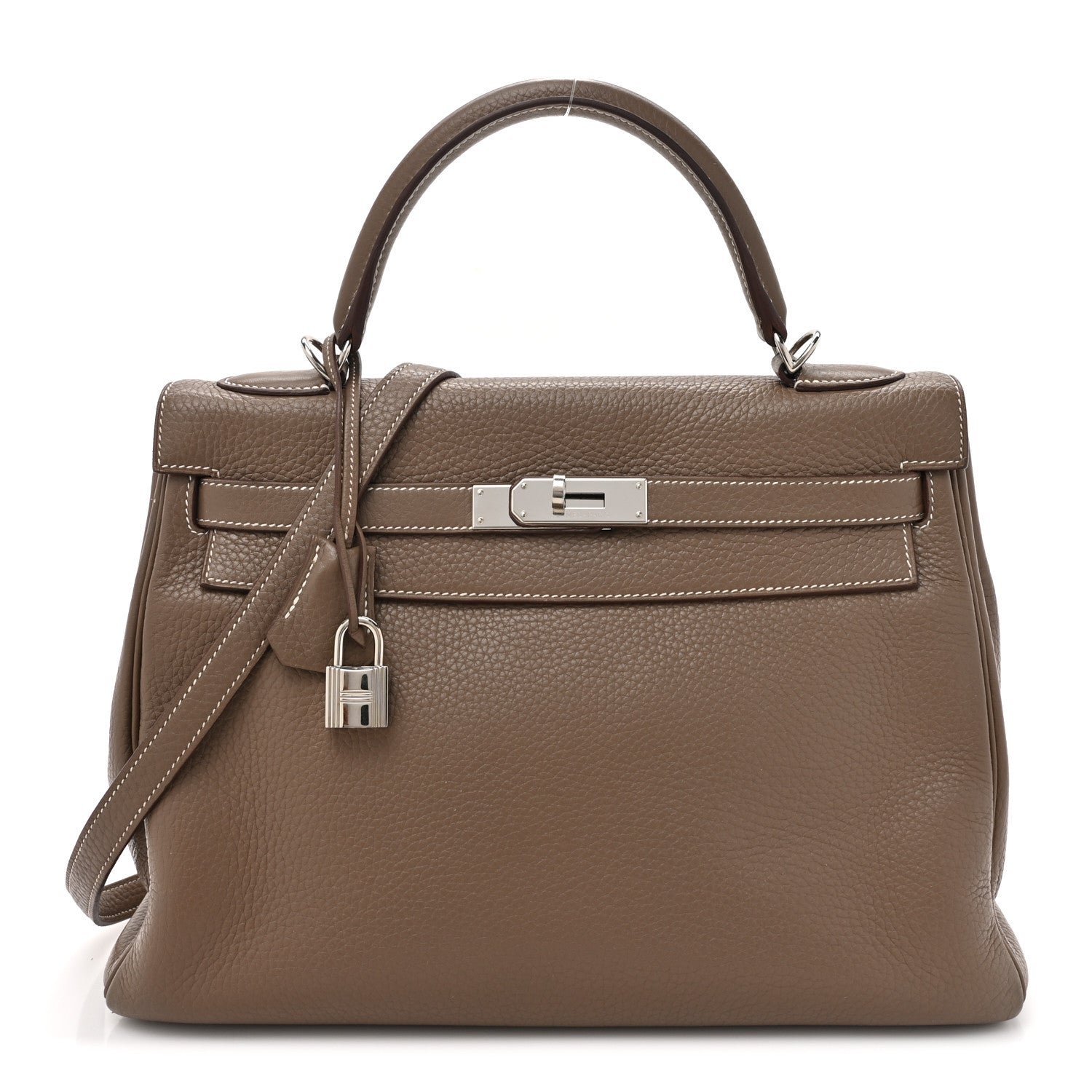 Hermes Taurillon Clemence Kelly Retourne 32 Etoupe