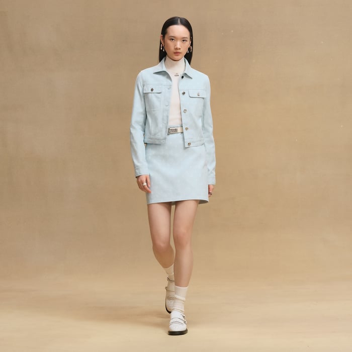 Vert Embrun "Chaine d'Ancre" Denim Miniskirt