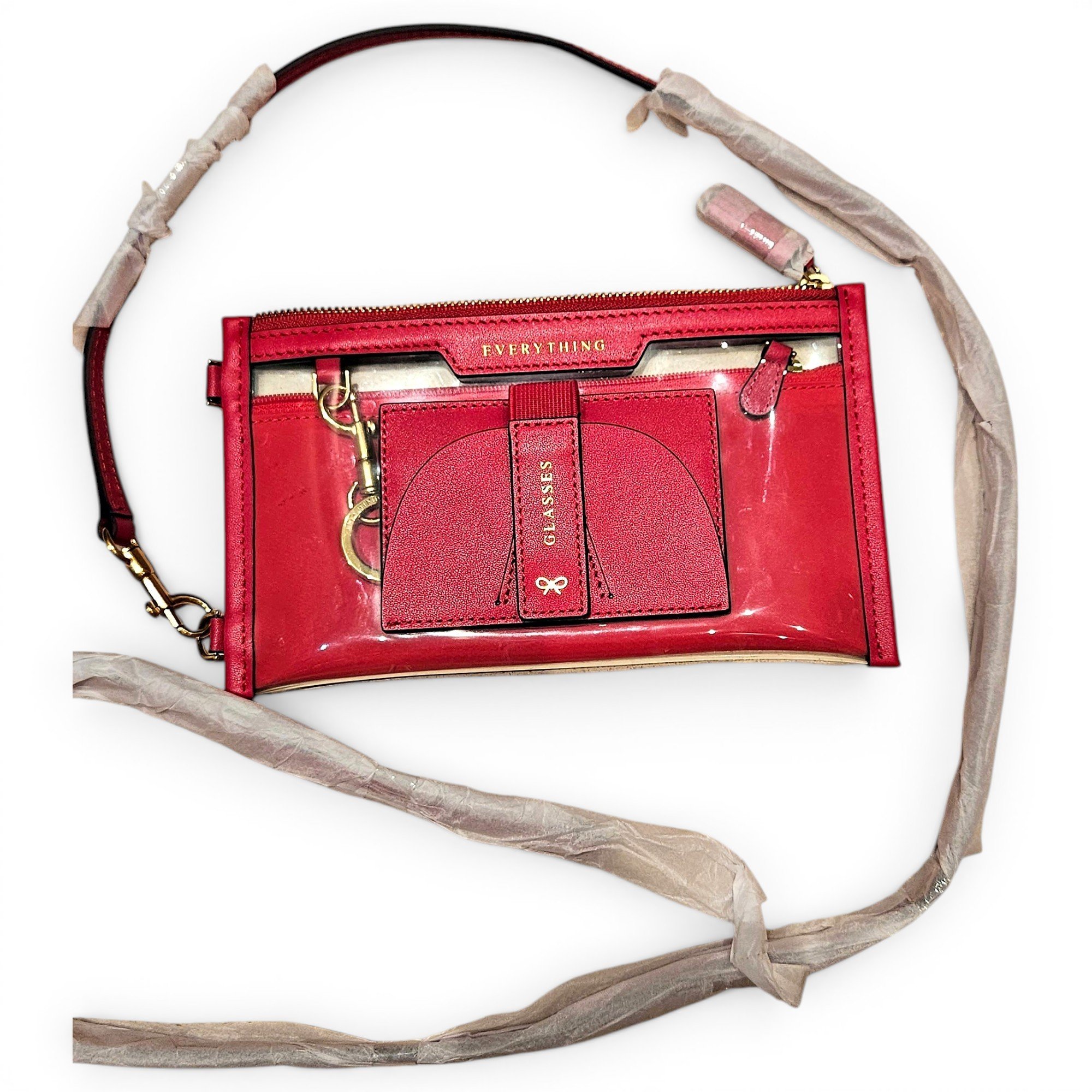 Leather clutch bag