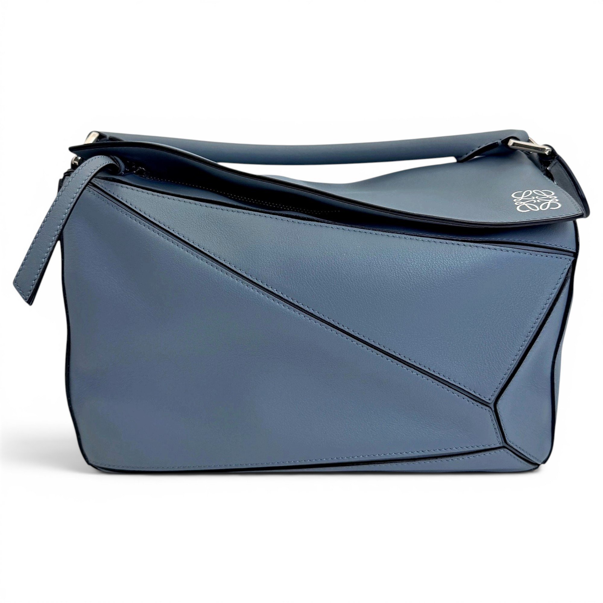 Puzzle leather handbag