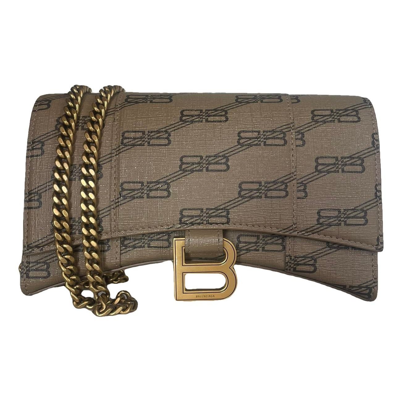 Hourglass cloth crossbody bag