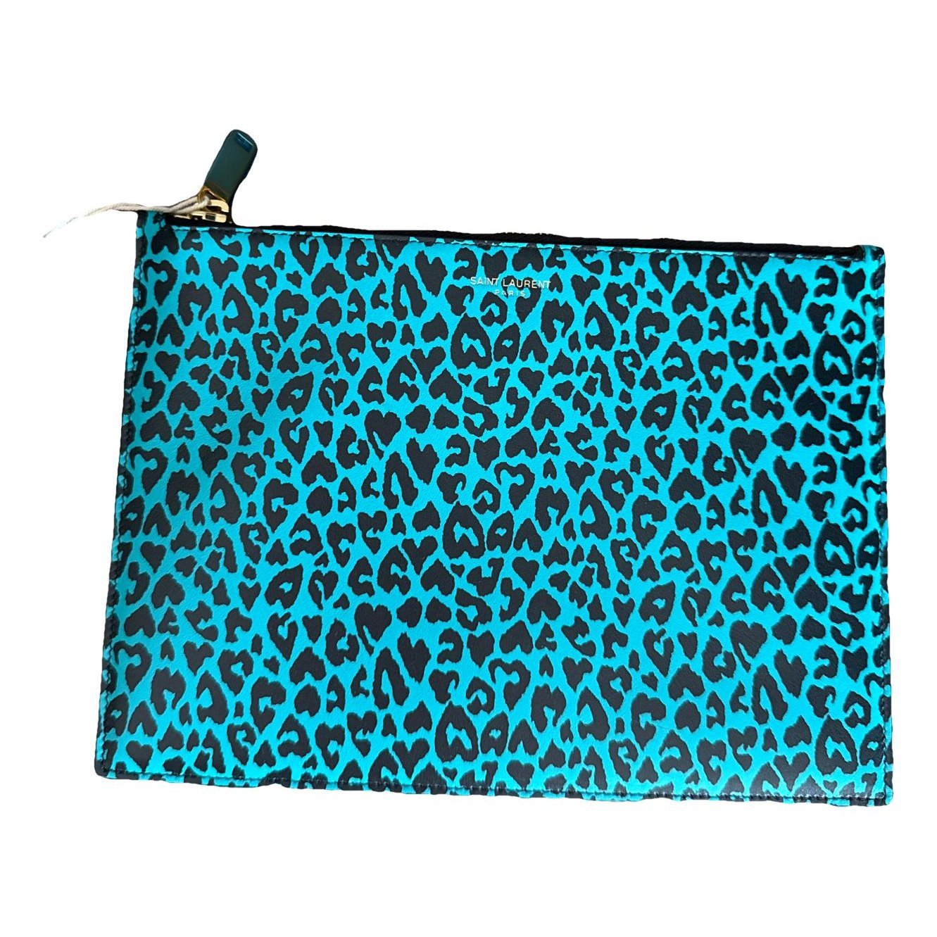 Leather clutch bag