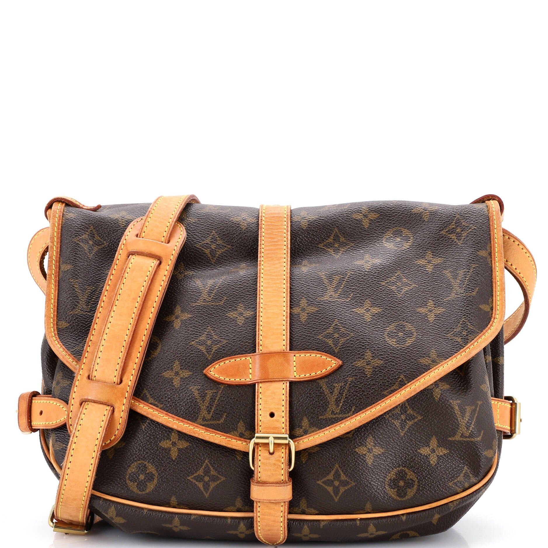 Louis Vuitton Saumur Handbag Monogram Canvas 30