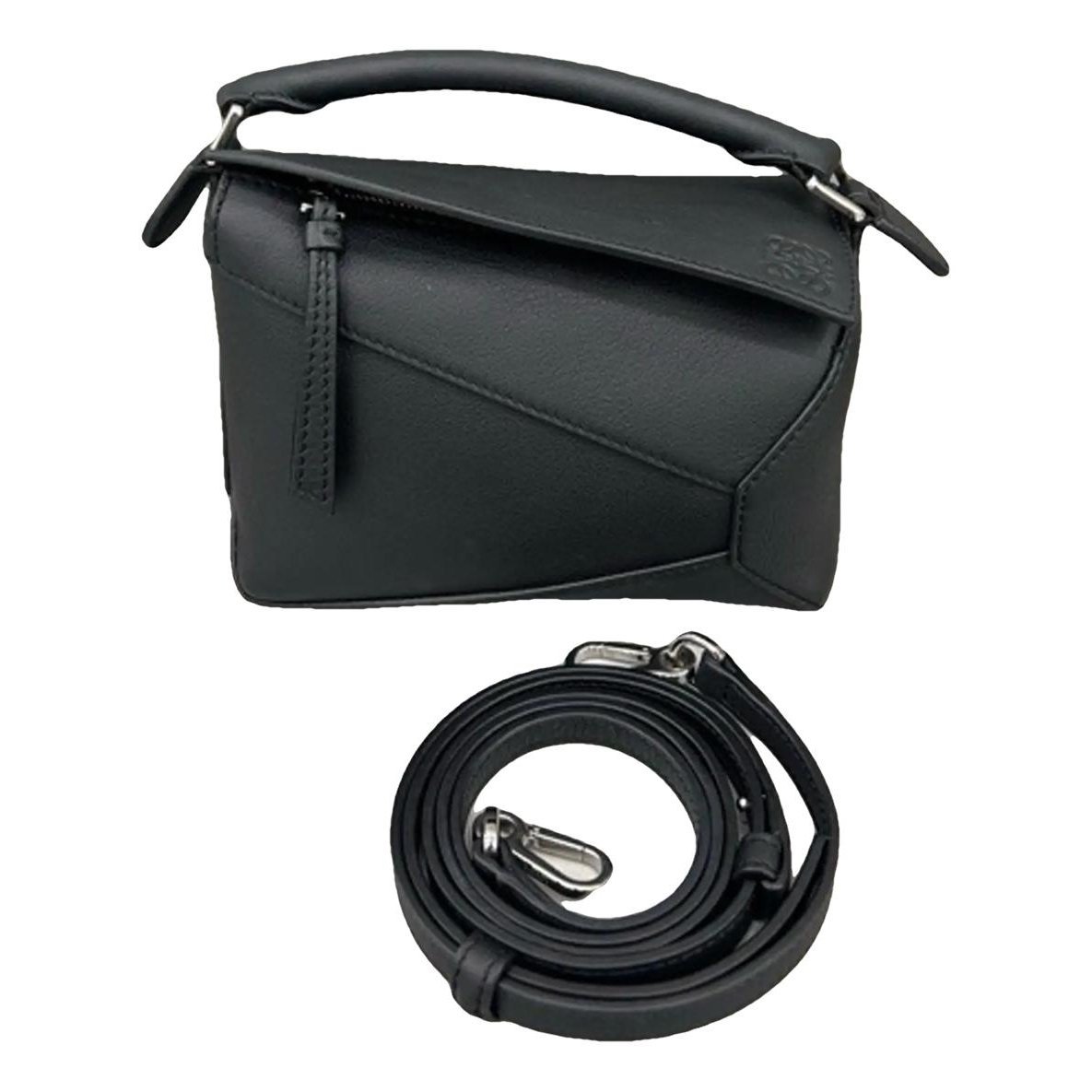 Puzzle leather crossbody bag