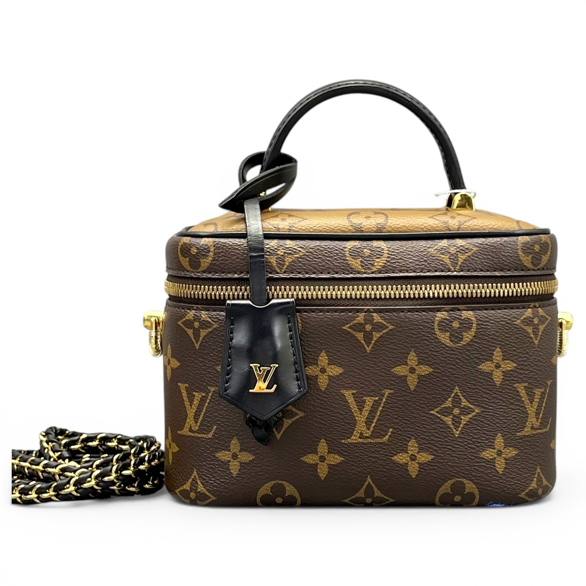 Vanity leather handbag