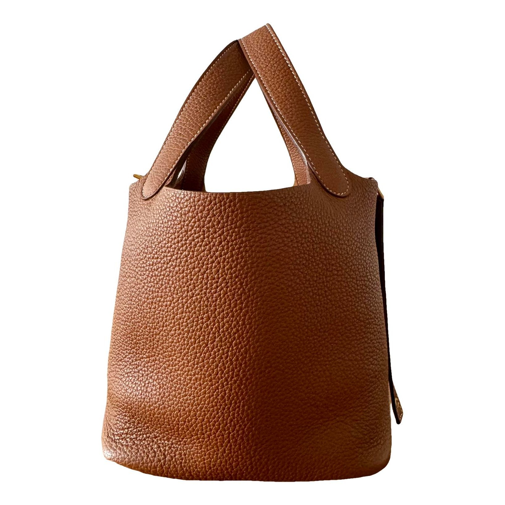 Picotin leather tote