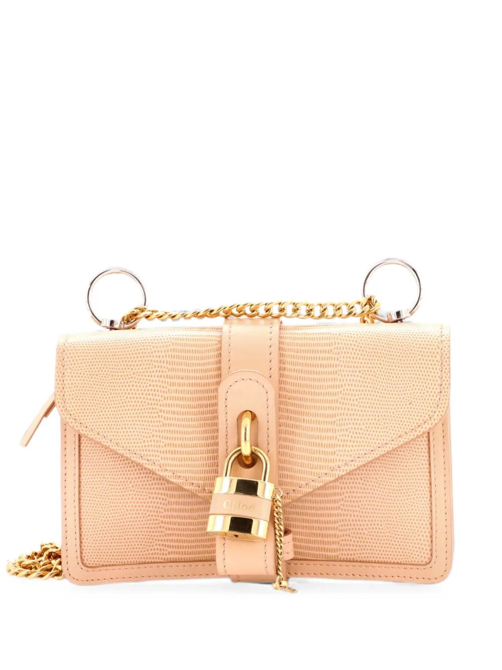 Aby Lizard and Crocodile Embossed Leather Small shoulder bag