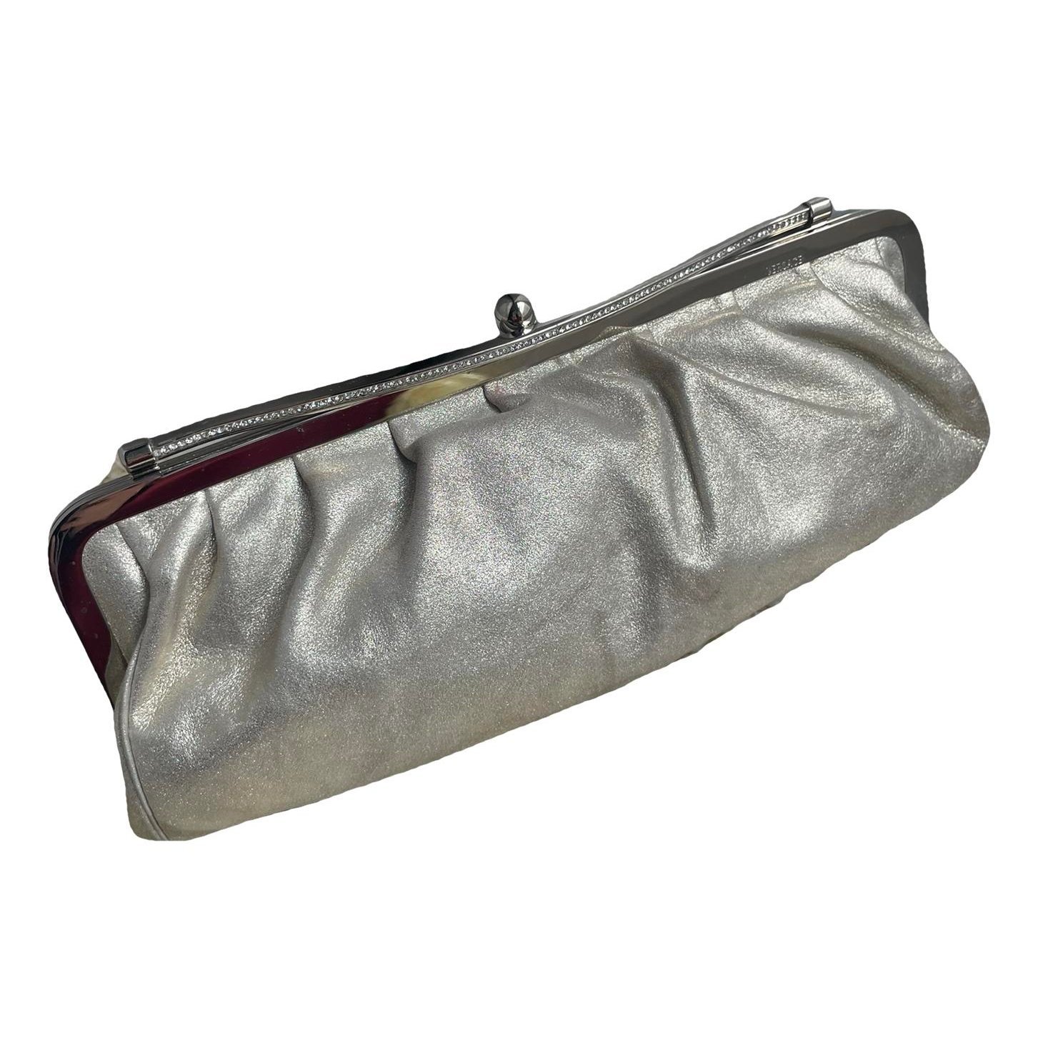 Leather clutch bag