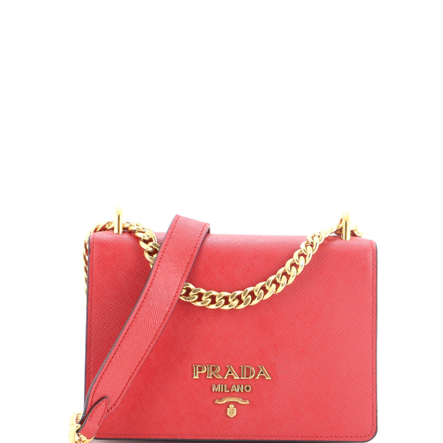 Chain Flap Bag Saffiano Leather Small