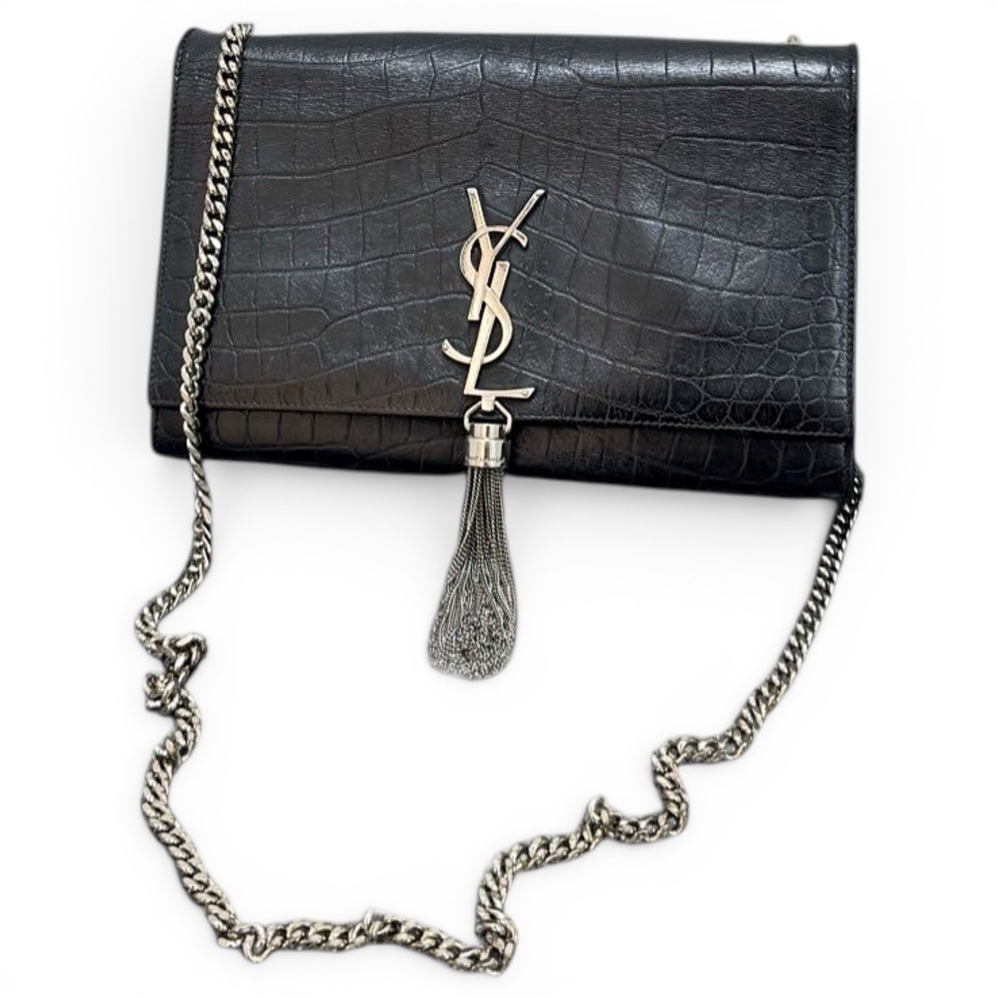 Pompom Kate leather crossbody bag