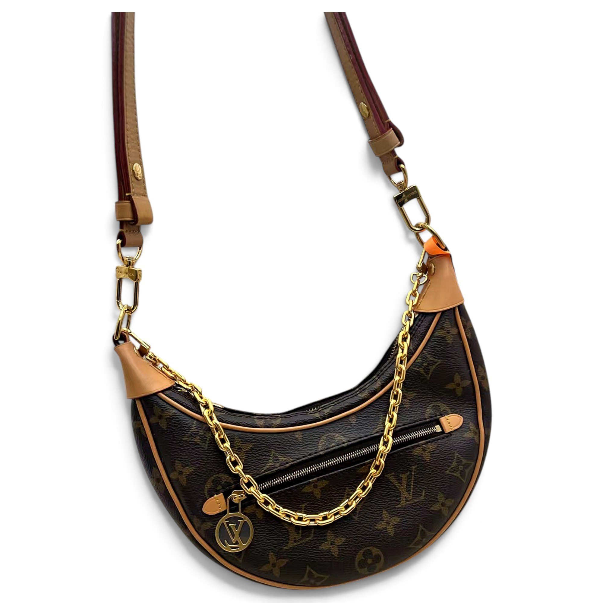 Loop leather handbag