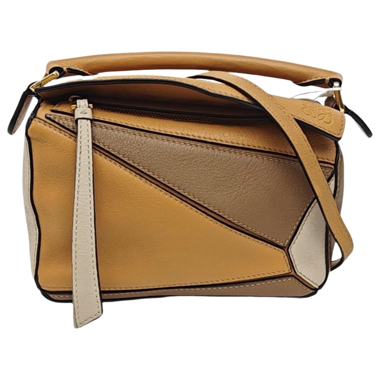Puzzle leather handbag