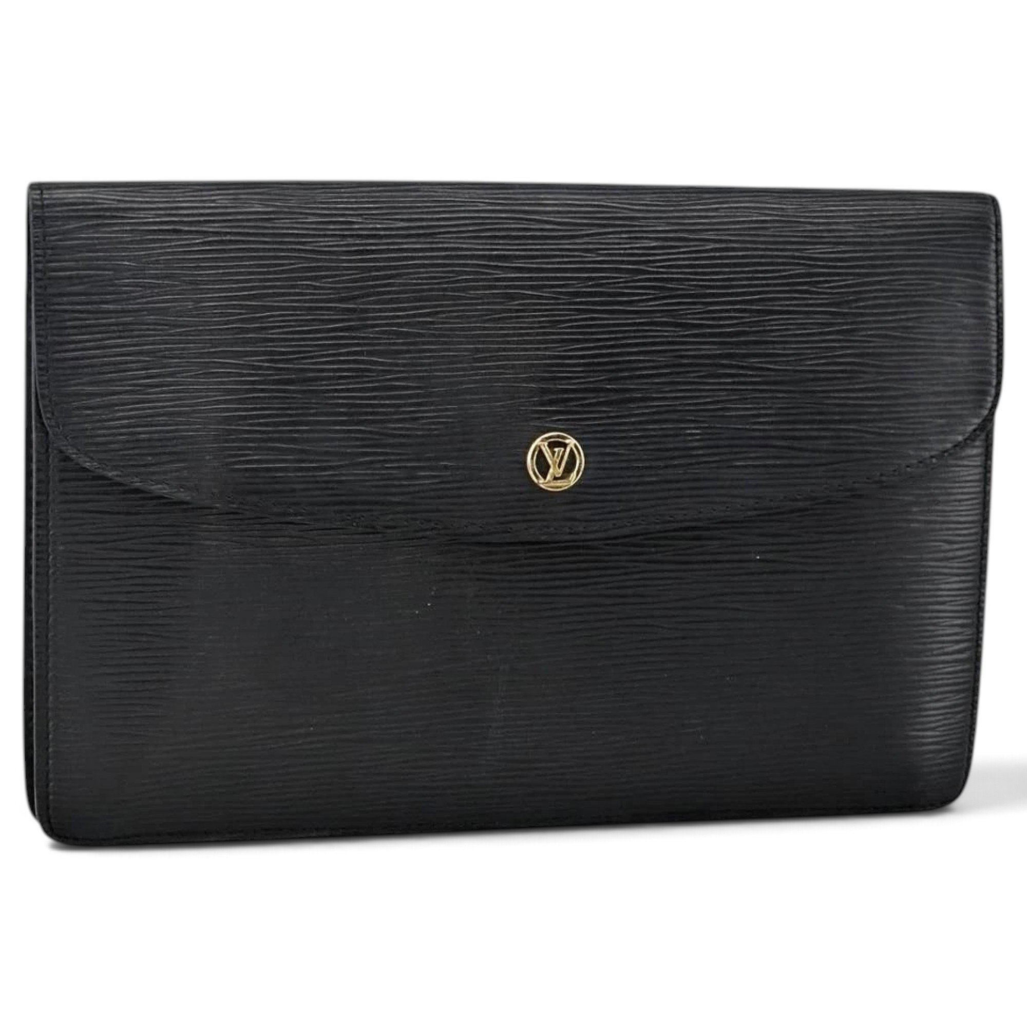 Leather clutch bag