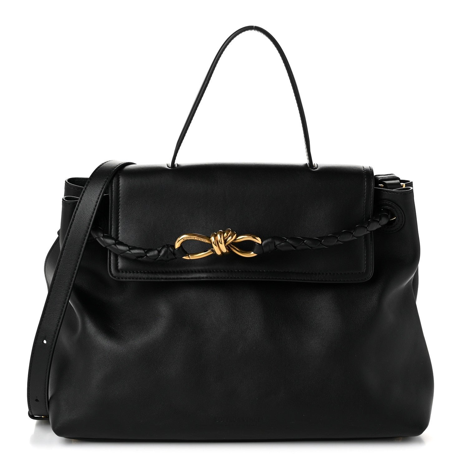 Bottega Veneta Silky Calfskin Medium Ciao Ciao Black