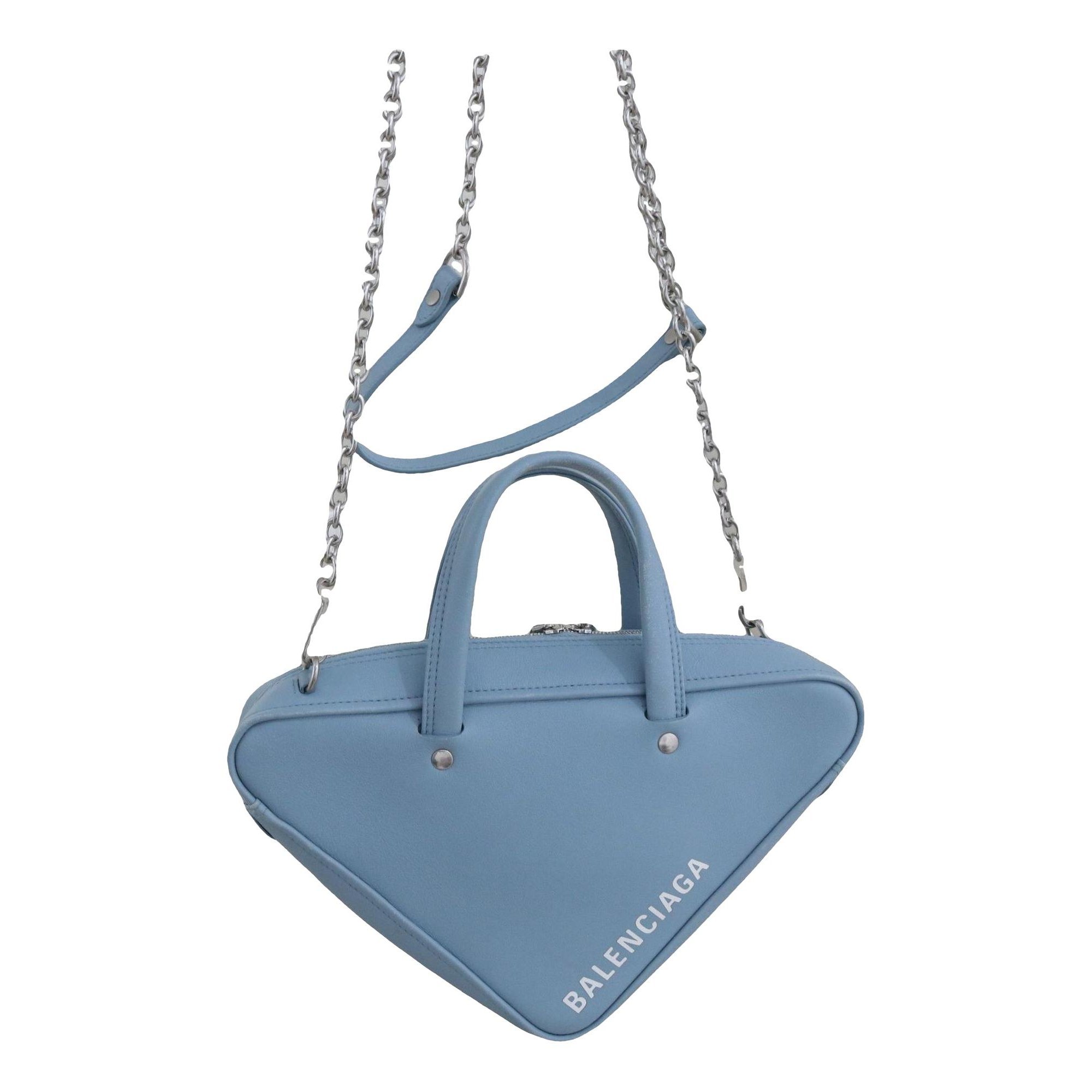 Triangle leather handbag