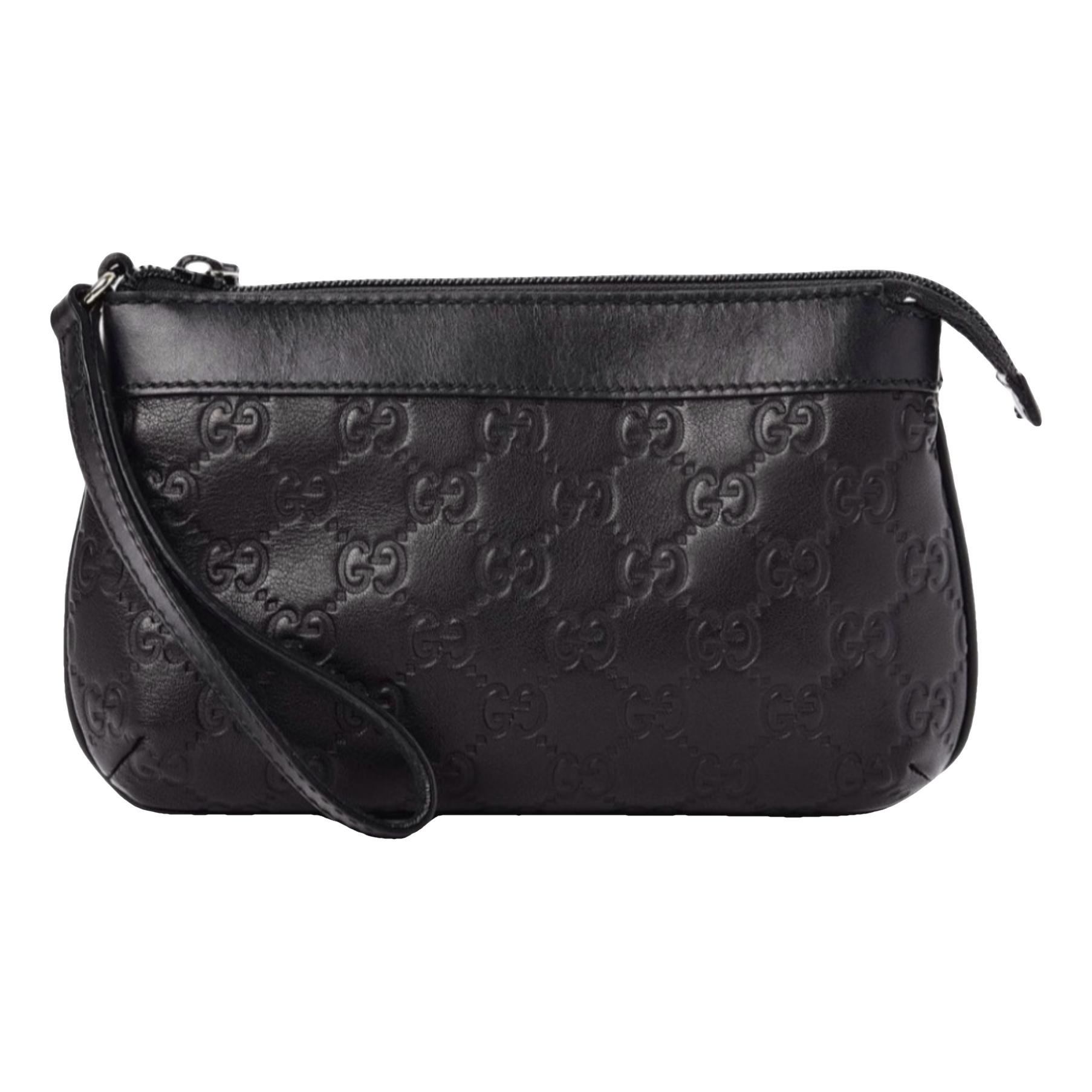 Leather clutch bag
