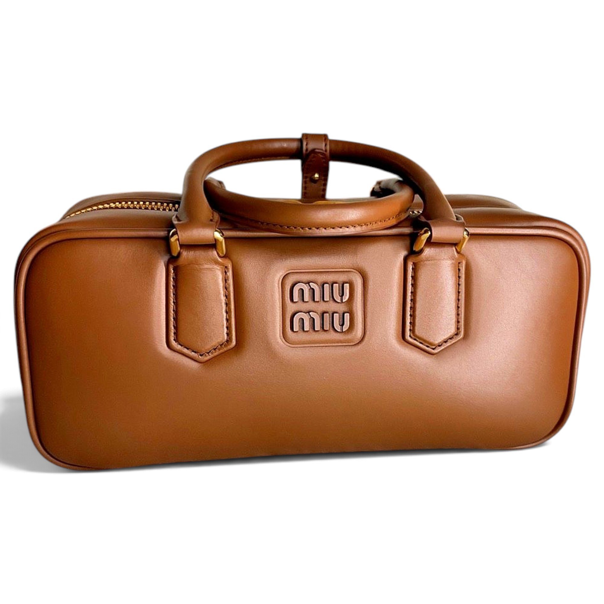 Arcadie leather bowling bag