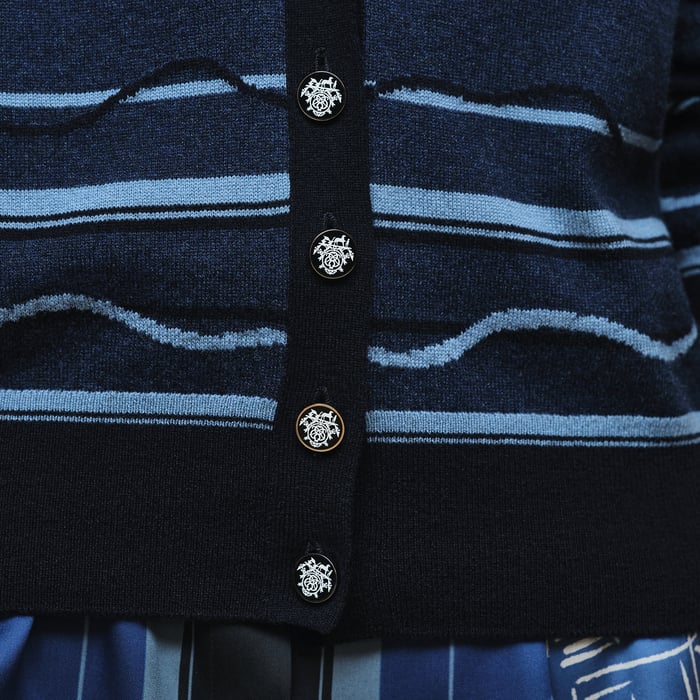 Bleu Lagune Long-sleeve Cardigan