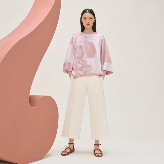 Rose Pâle "Brides De Gala" Long-sleeve Sweater