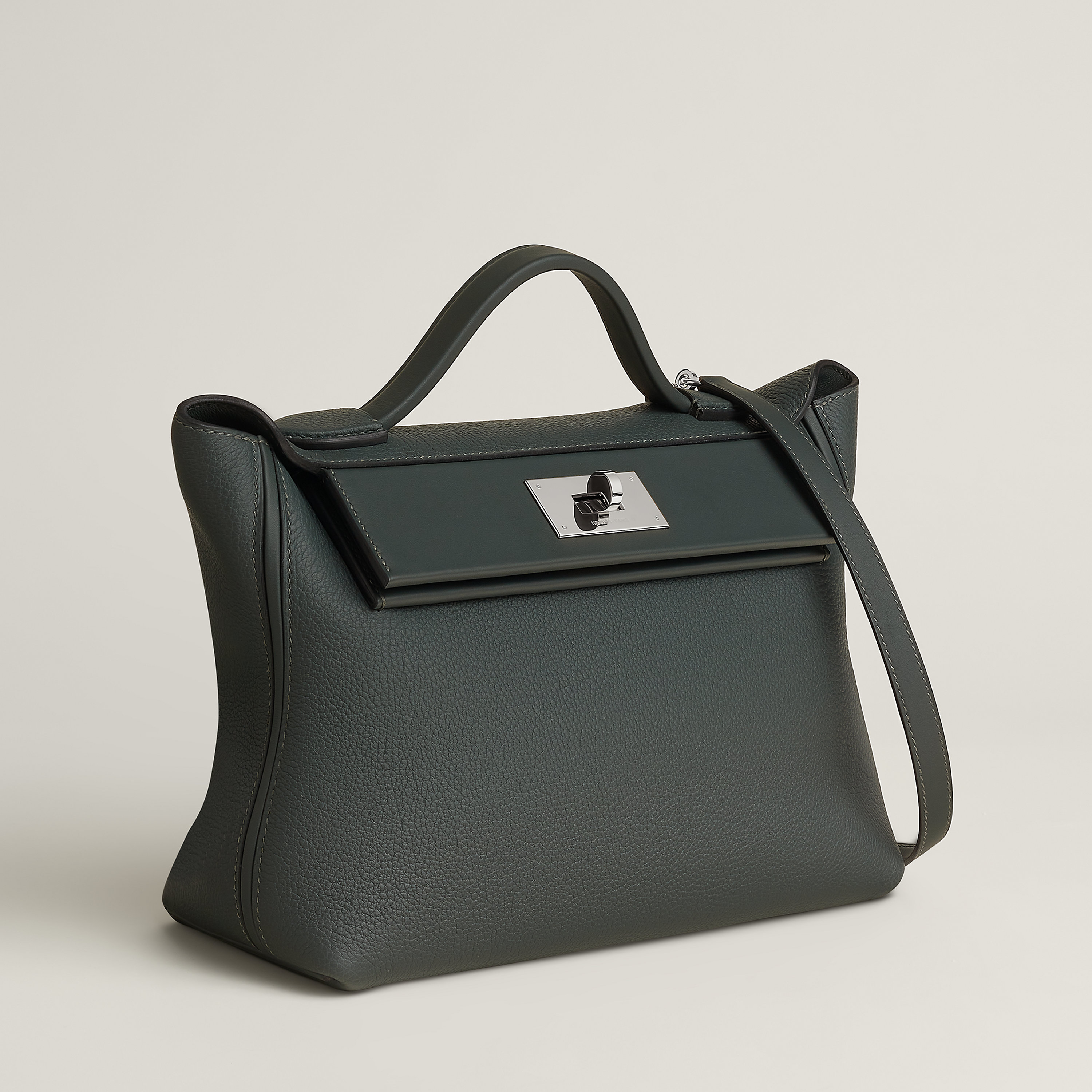 Hermès 24/24 24 cm calfskin Vert Mangrove