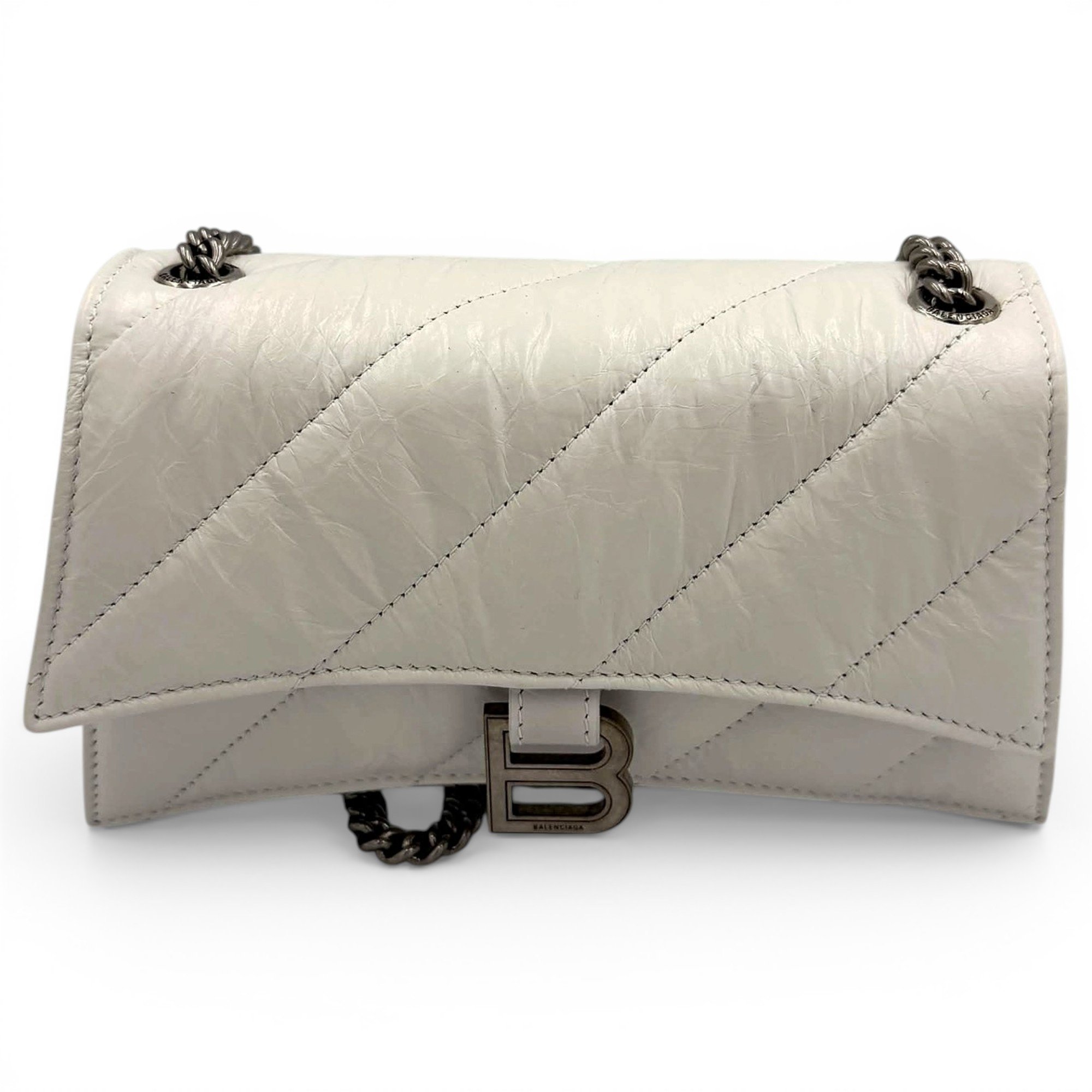 Crush leather crossbody bag