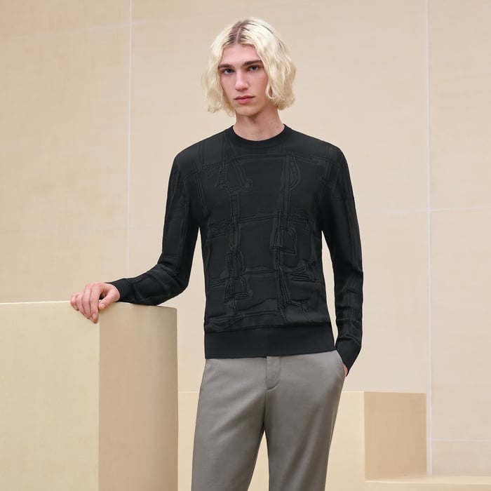 Noir "Jeu De Points Harnais" Crewneck Sweater