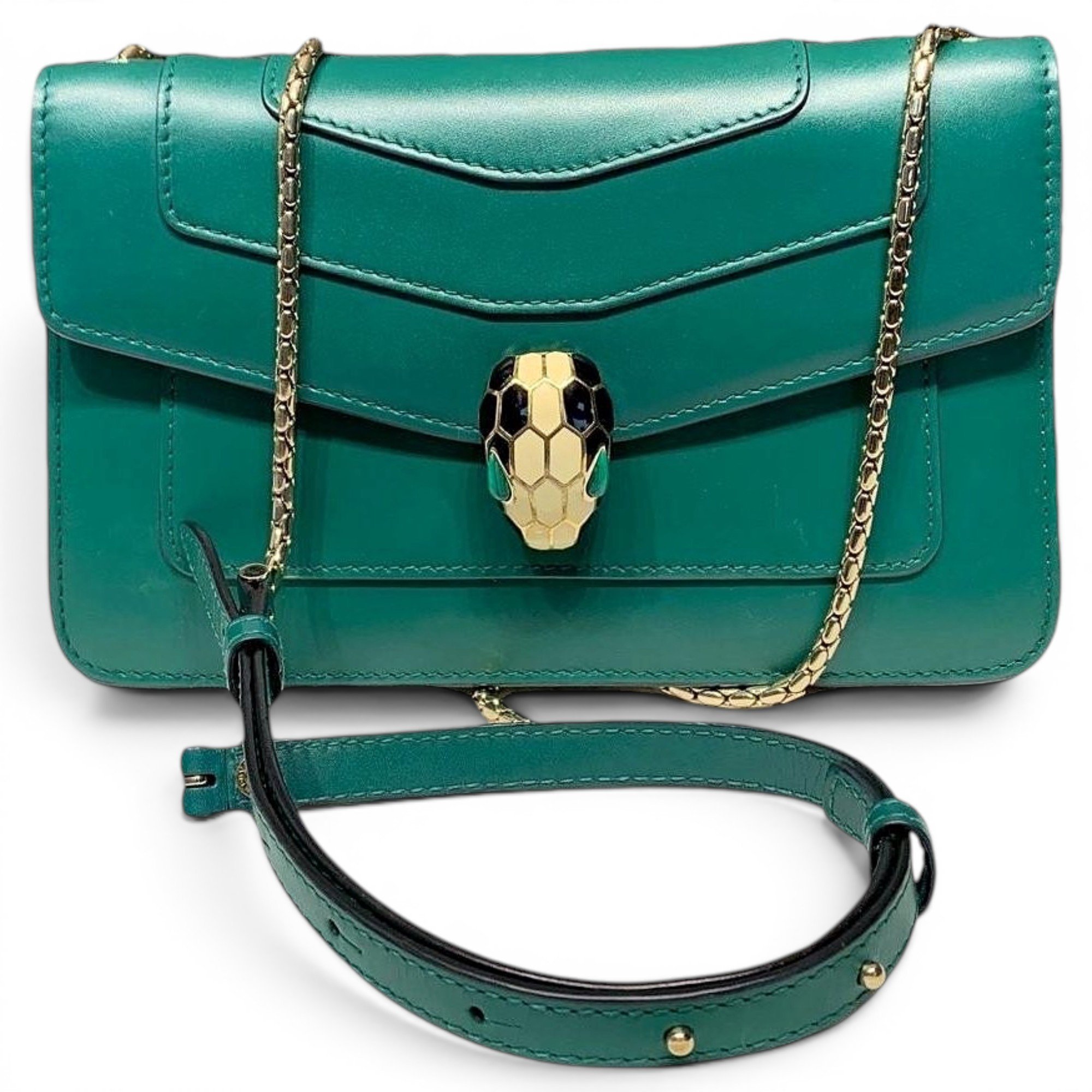 Serpenti leather handbag
