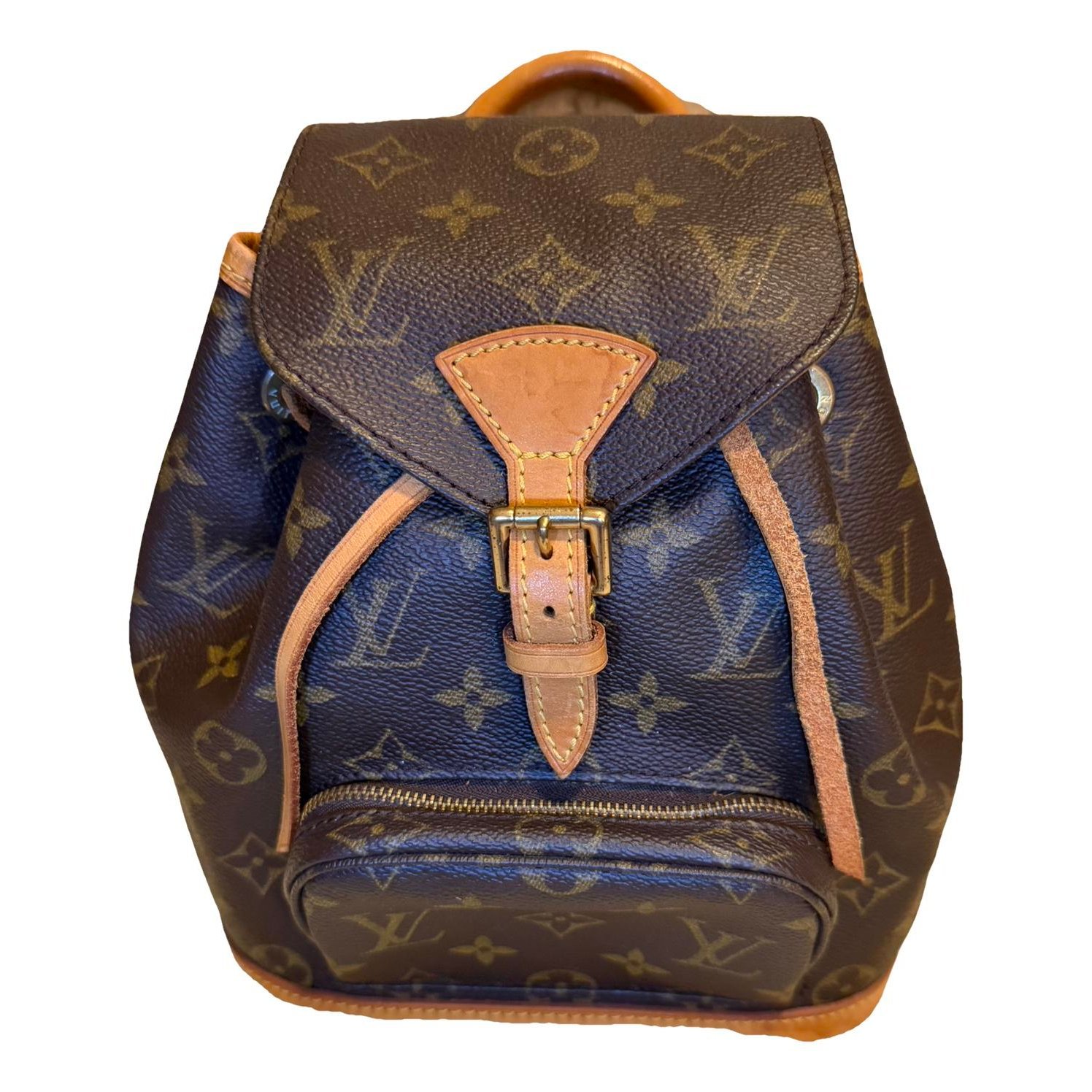 Montsouris Vintage leather backpack