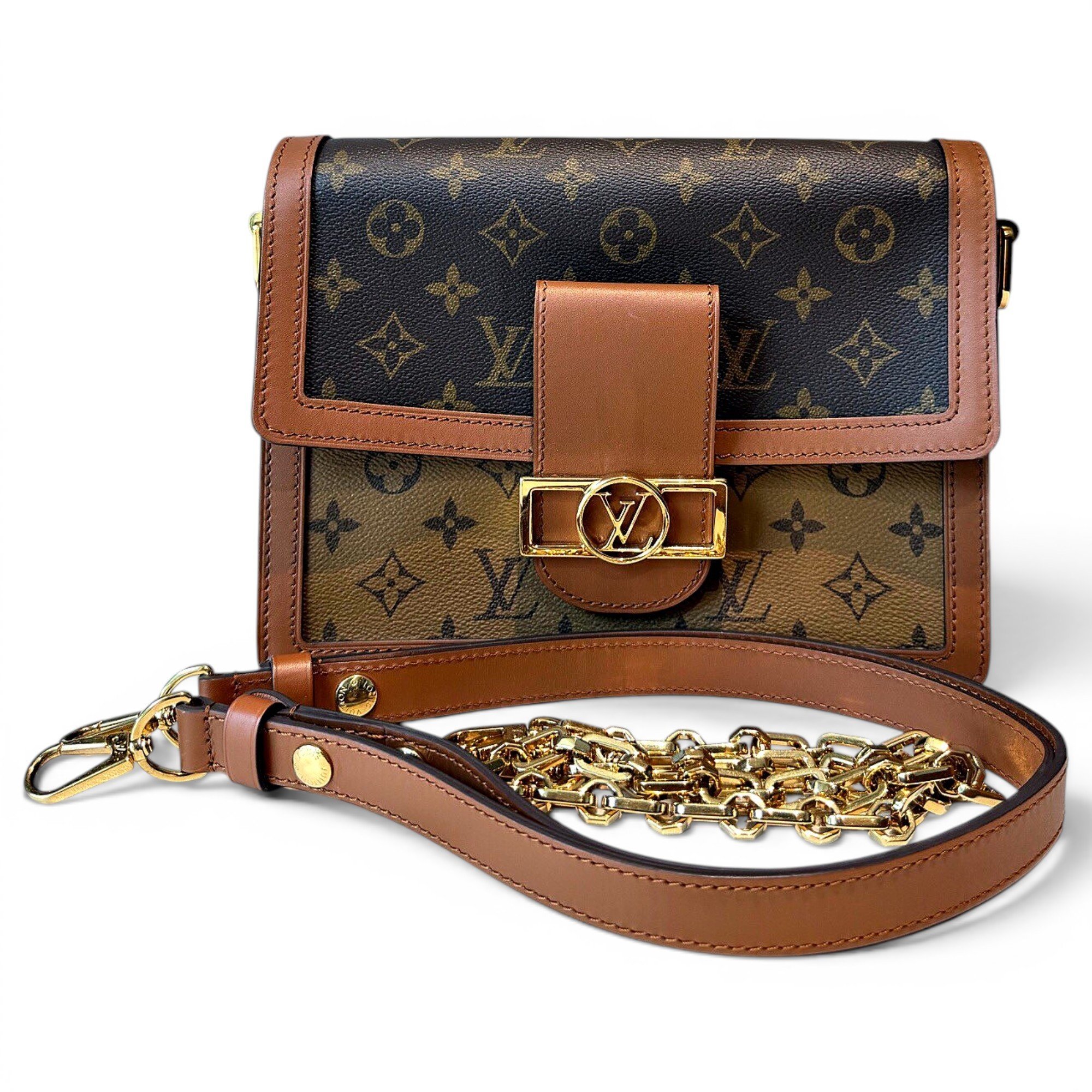 Dauphine leather handbag