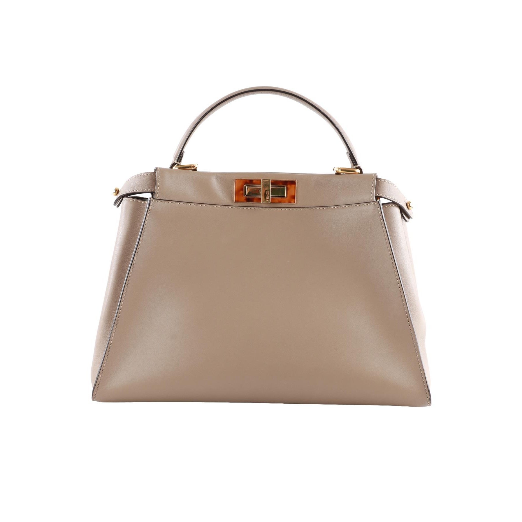 Peekaboo leather tote