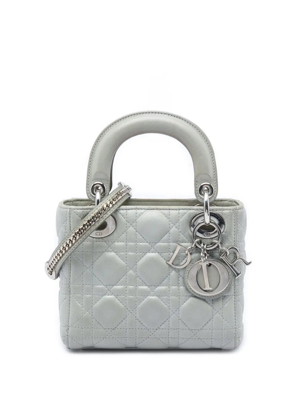 2016 Mini Iridescent Lambskin Cannage Lady Dior satchel