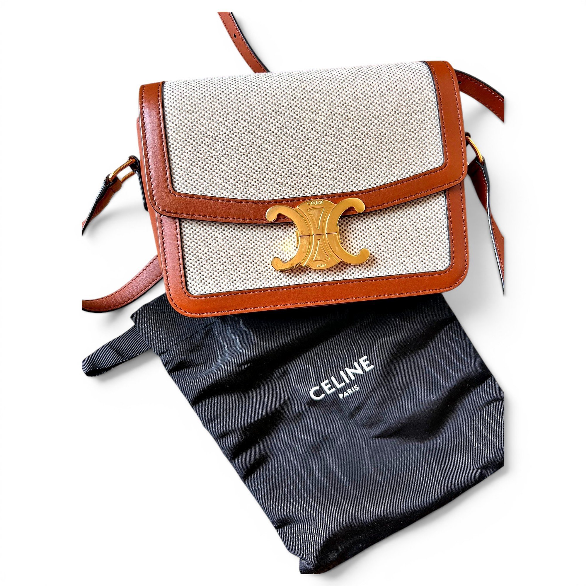 Triomphe cloth handbag