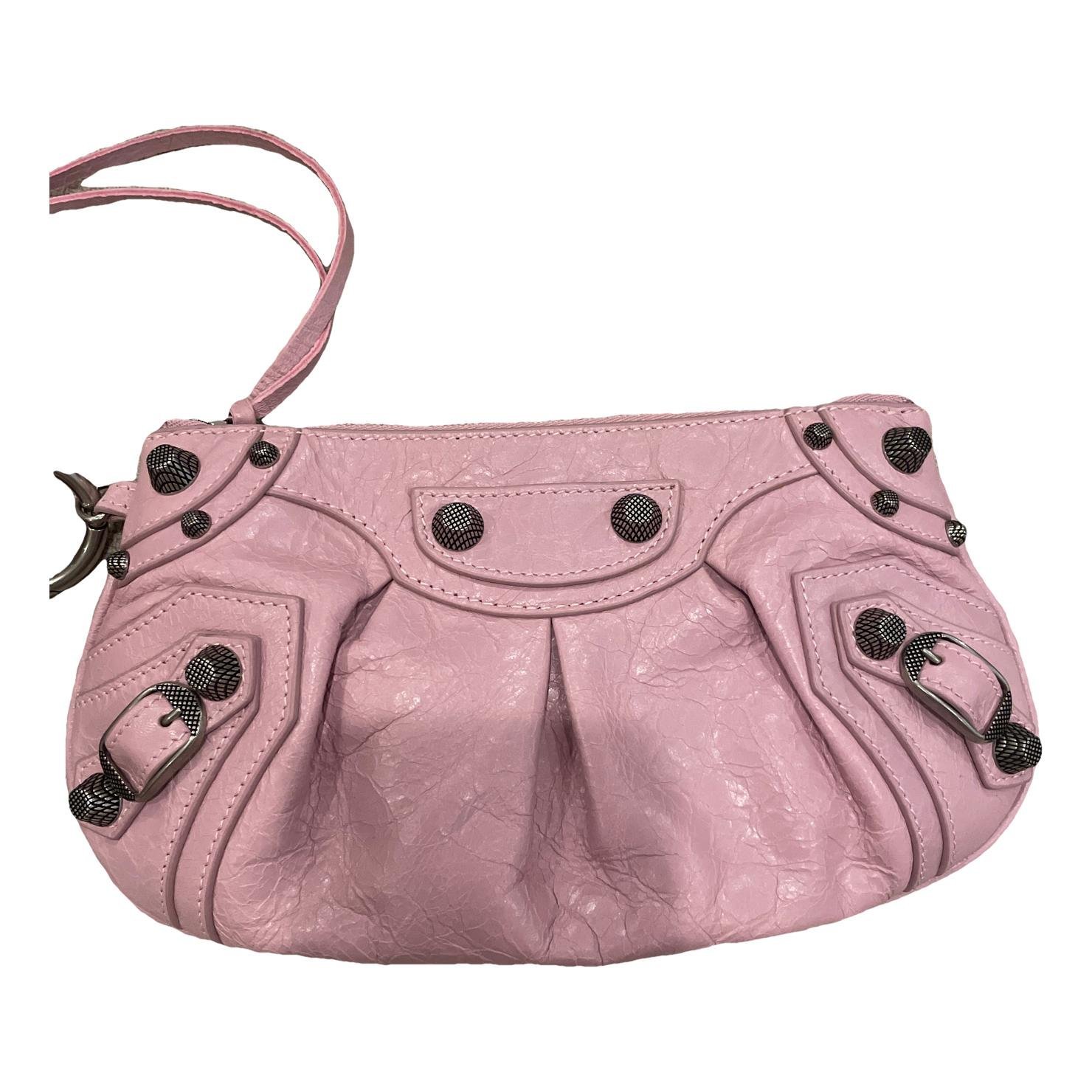 Leather clutch bag
