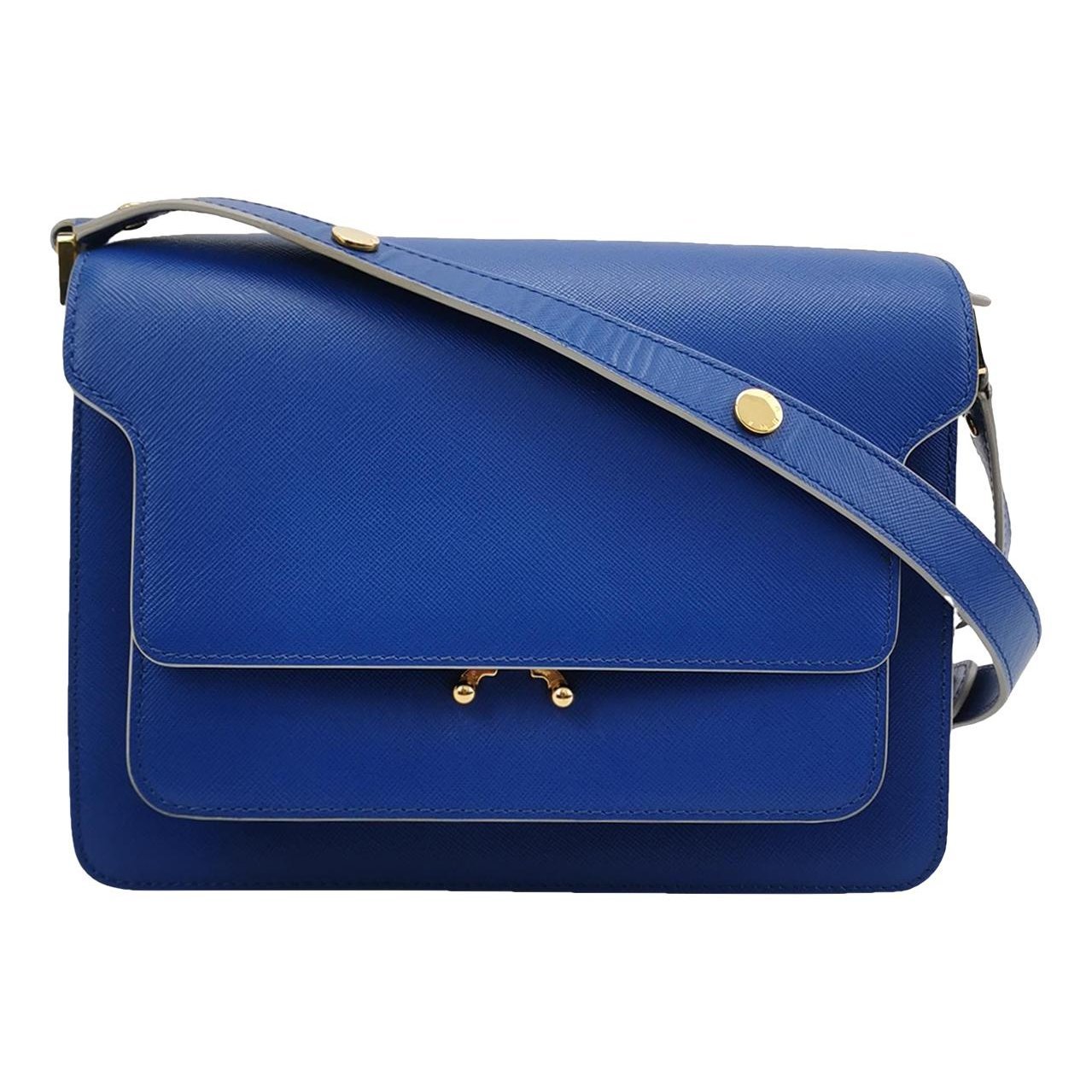 Trunk leather handbag
