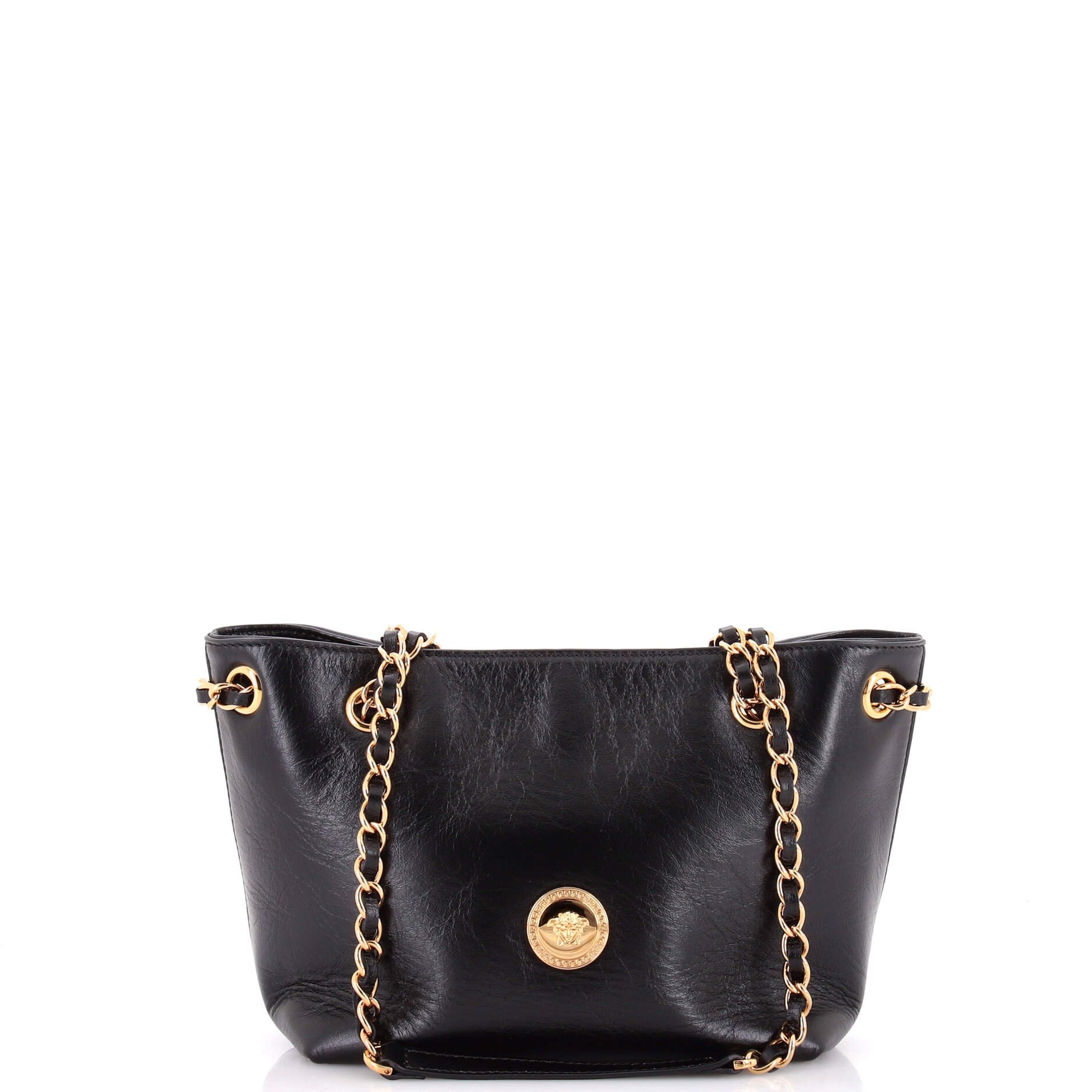 Medusa Icon Chain Tote Leather Mini