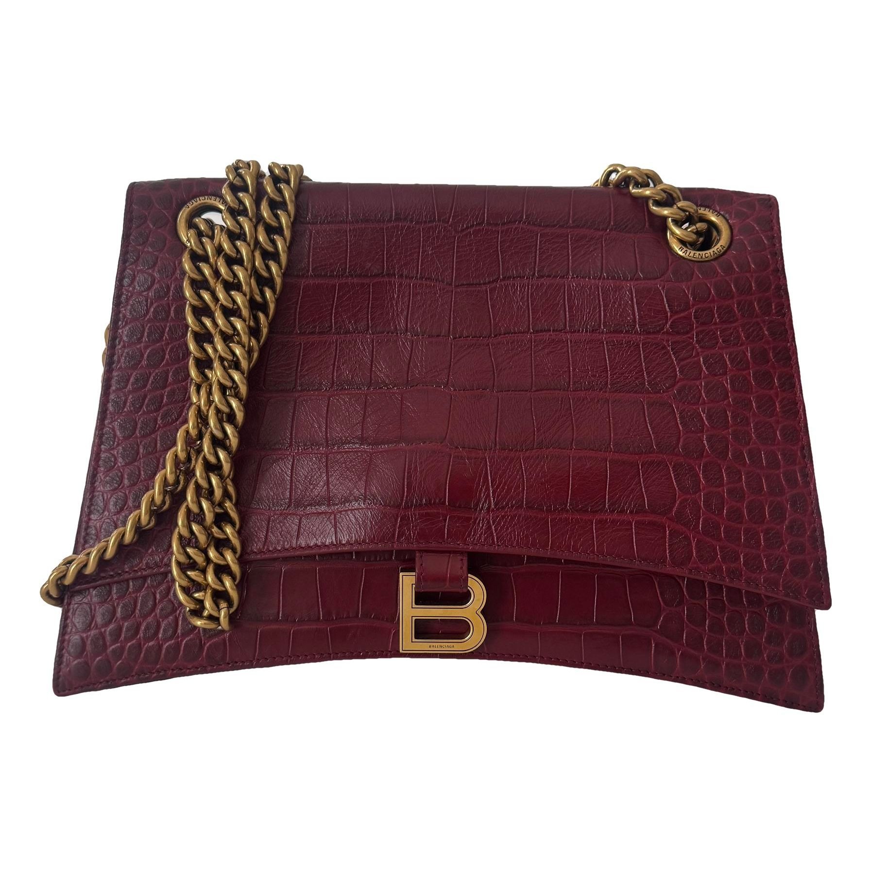Crush leather handbag